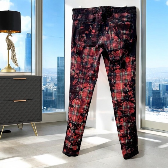 NEW CONDITION-Royal Bones-Daang Goodman-Plaid with Tie Dye Jeans-9 - Picture 2 of 14